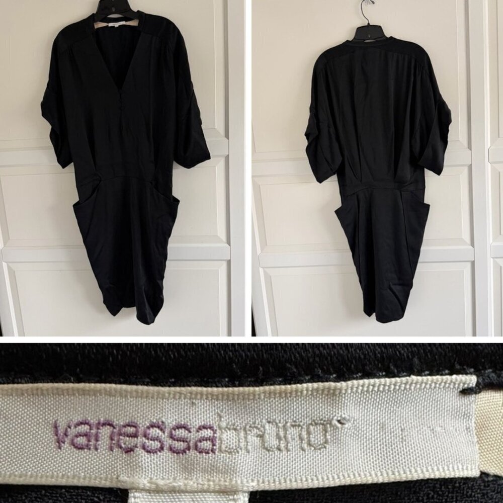 Vanessa Bruno Black Midi Dress Size 36 - 41996
